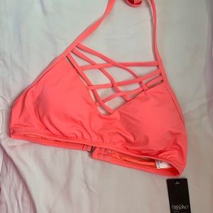 NWT Target Strappy Bikini Top Coral
